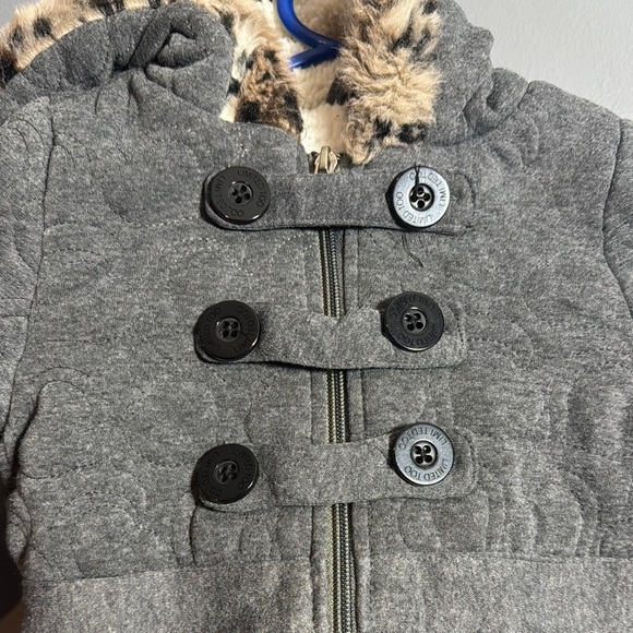 Limited Too Gray Puffer Coat with Quilted Design - Picture 3 of 7
